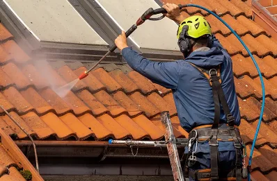 Démoussage et hydrofuge de toiture à Drosay